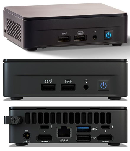 Intel NUC12WSKi5 (Intel Core i5-1240P up to 4,40GHz,  2x HDMI, 2x Thunderbolt 4)